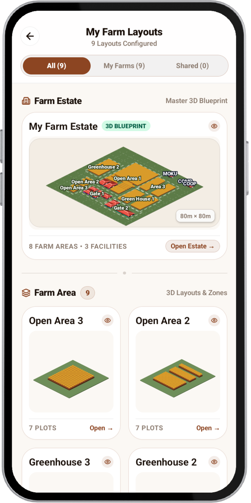 SoilSync 3D Farm Layouts Blueprint and Sub-plot Management